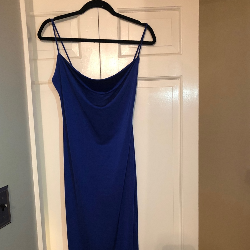 Navy Blue Midi Lulu's Dress